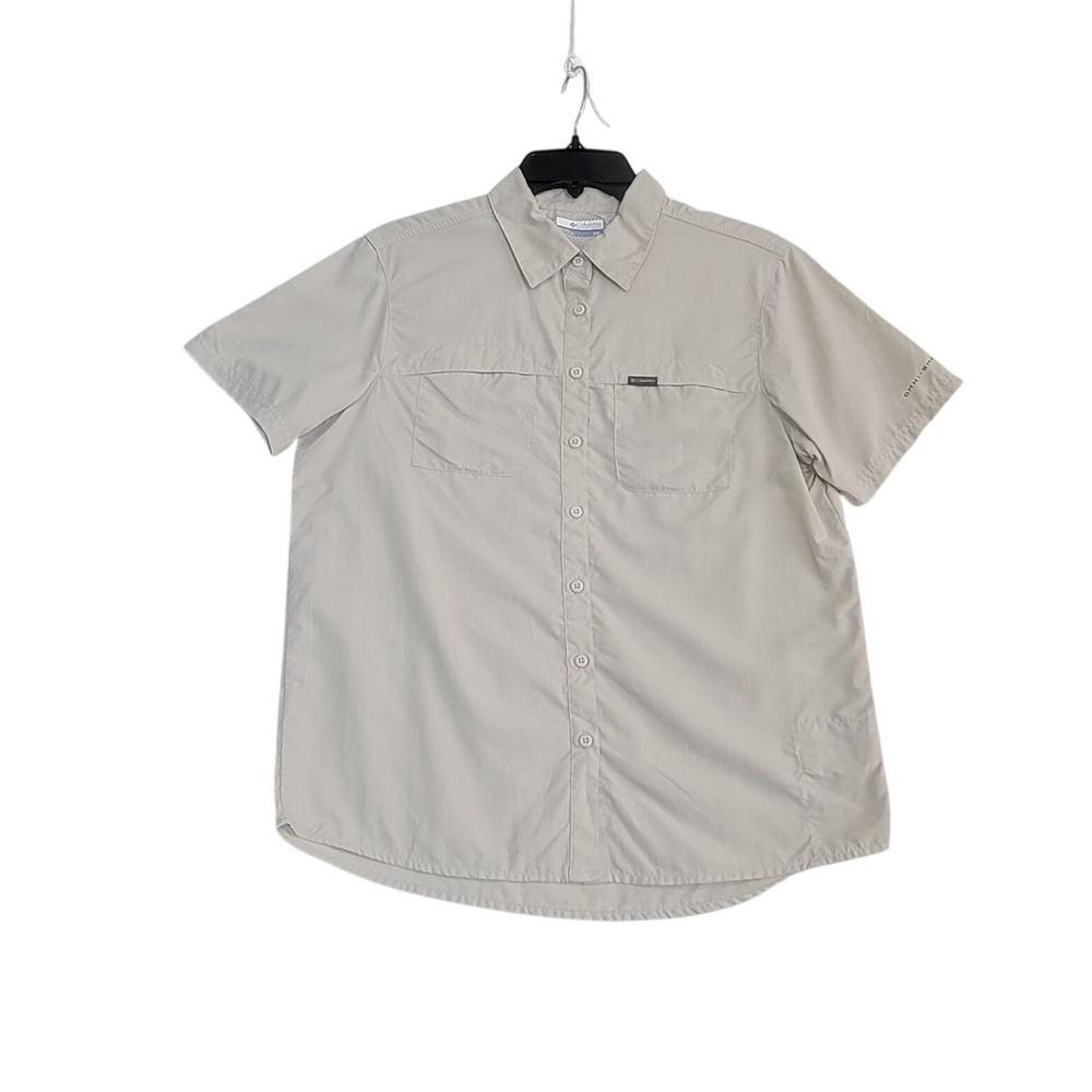 Columbia Silver Ridge Shirt Women S Beige Short Sleeve Omni-Shade XL5469